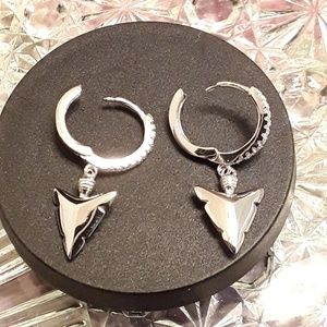 E9 NEW S925 Arrowhood Huggie Hoop Earrings